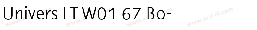 Univers LT W01 67 Bo字体转换